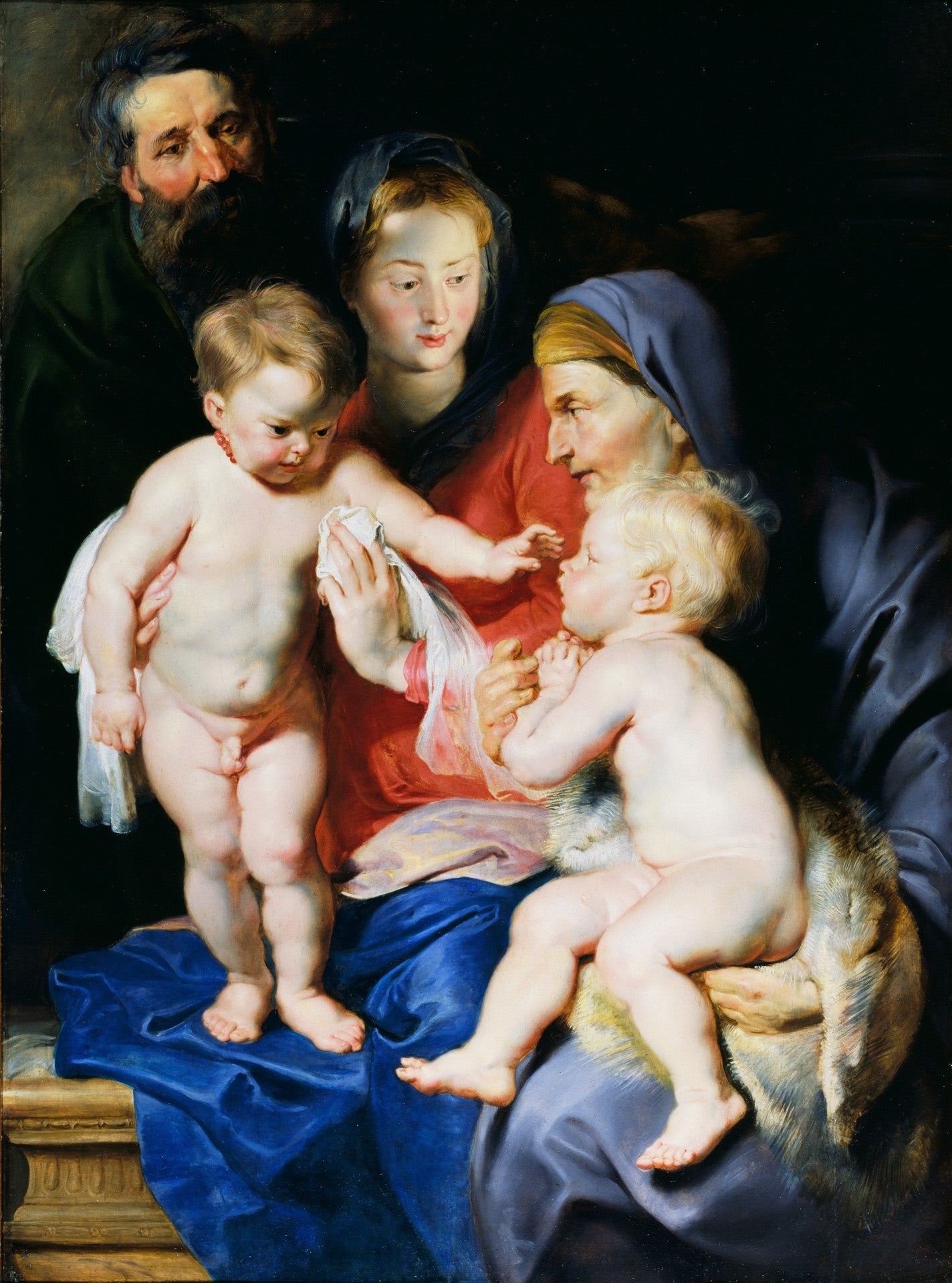 Den heliga familjen med heliga Elisabeth och helige Johannes Döparen - Peter Paul Rubens