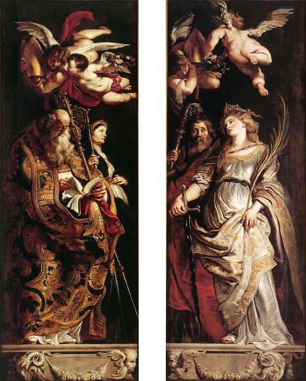 Korsets upphöjelse: helgonen Eloi och Catherine - Peter Paul Rubens