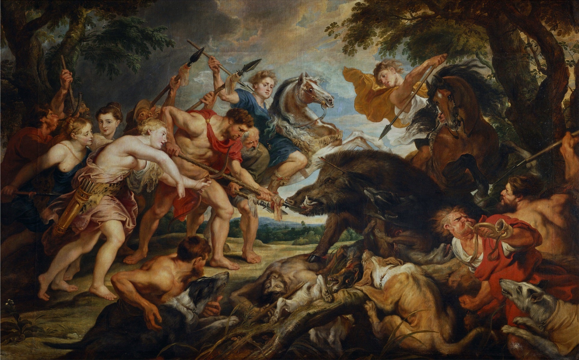 Méléagre och Atalante på jakt - Peter Paul Rubens