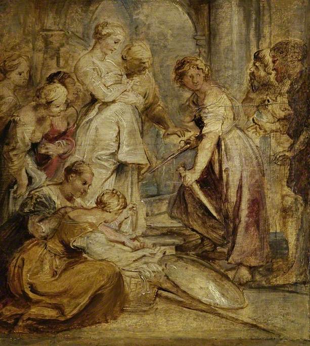 Upptäckten av Achilles bland Lycomedes döttrar - Peter Paul Rubens