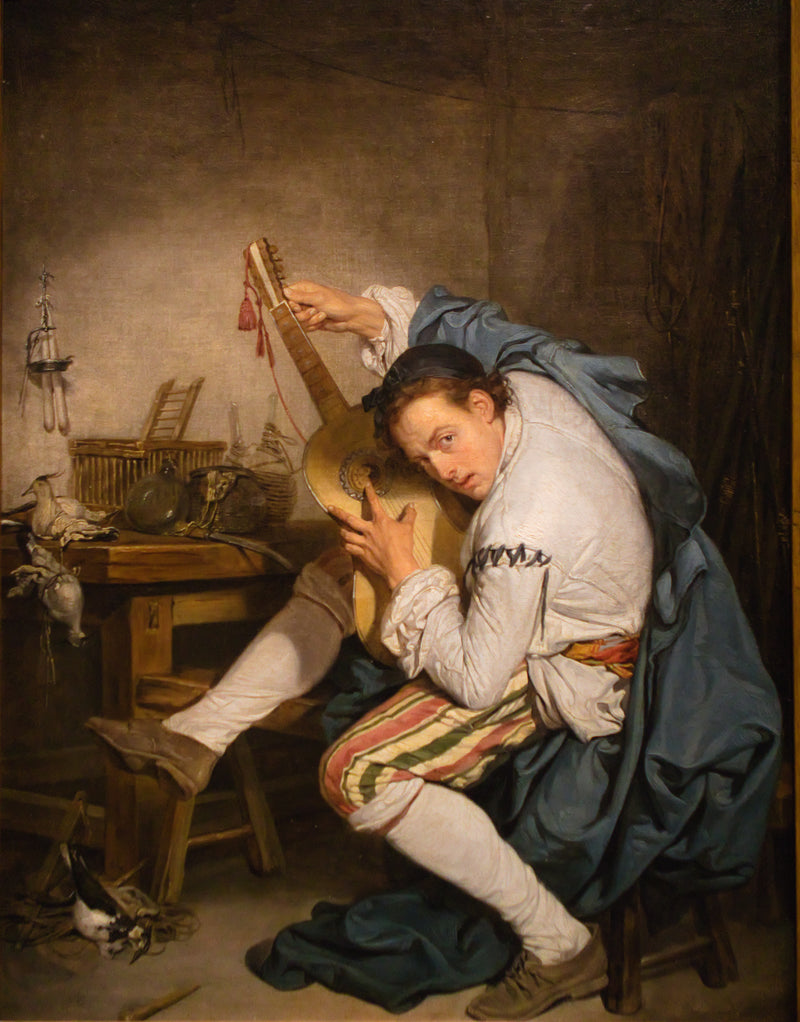 Gitarristen (L'Oiseleur). - Jean-Baptiste Greuze