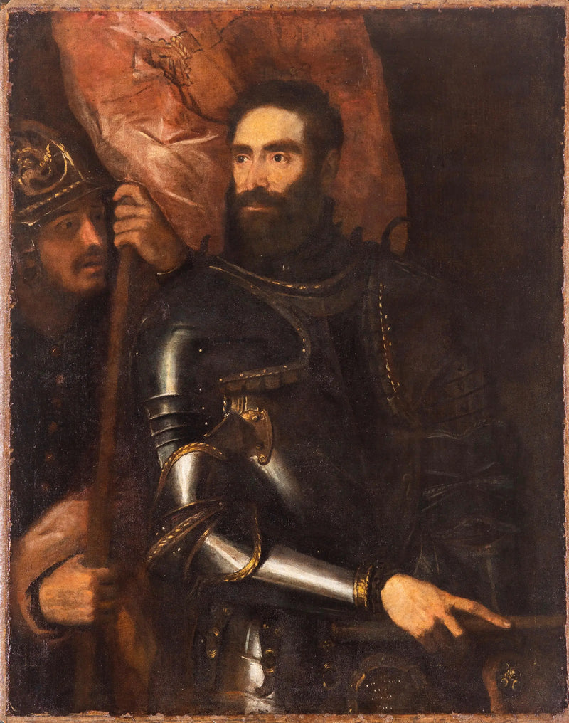 Porträtt av Pier Luigi Farnèse - Titian