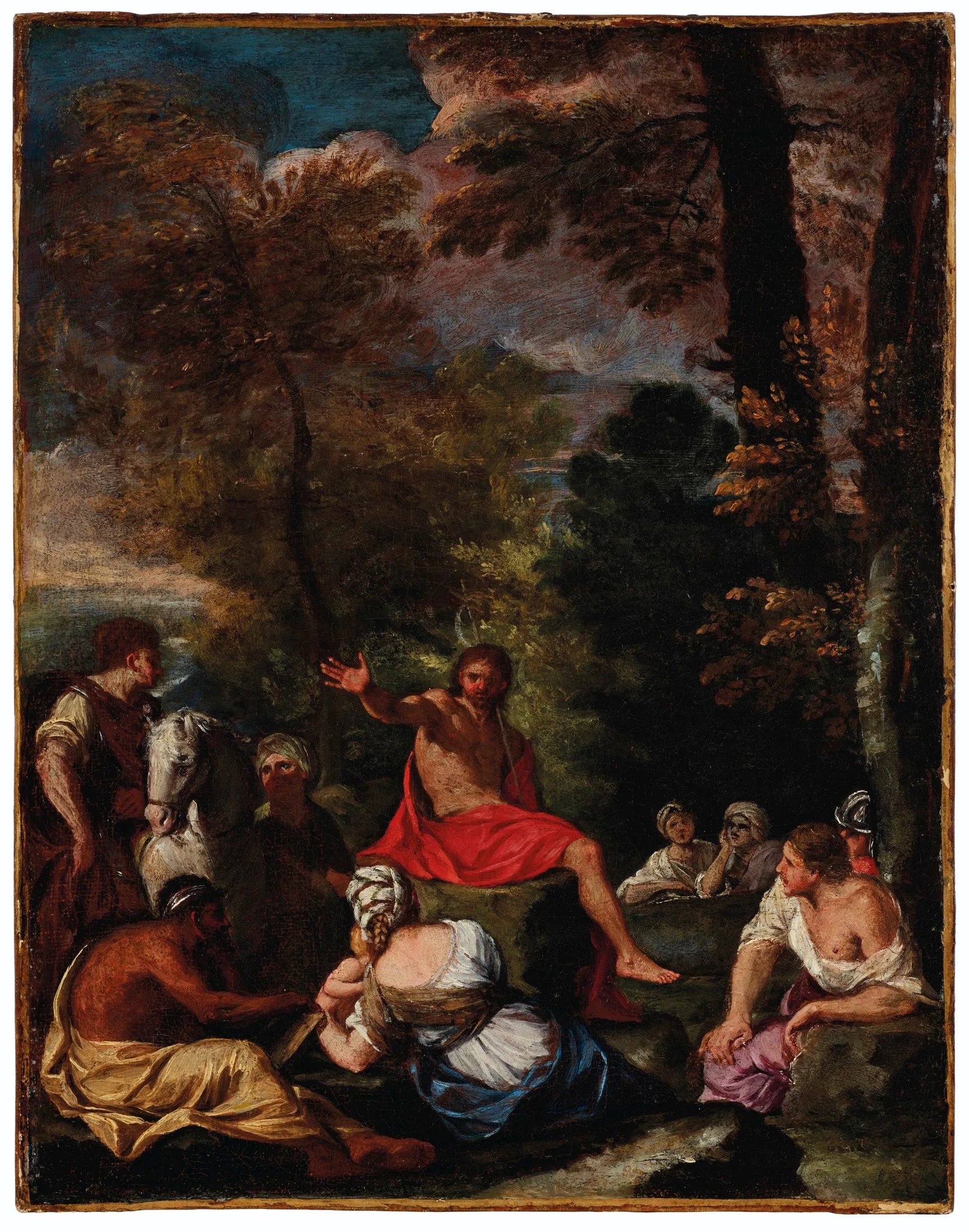 Saint Jean-Baptiste prêchant - Pier Francesco Mola image 1 copie de tableau peinte à la main