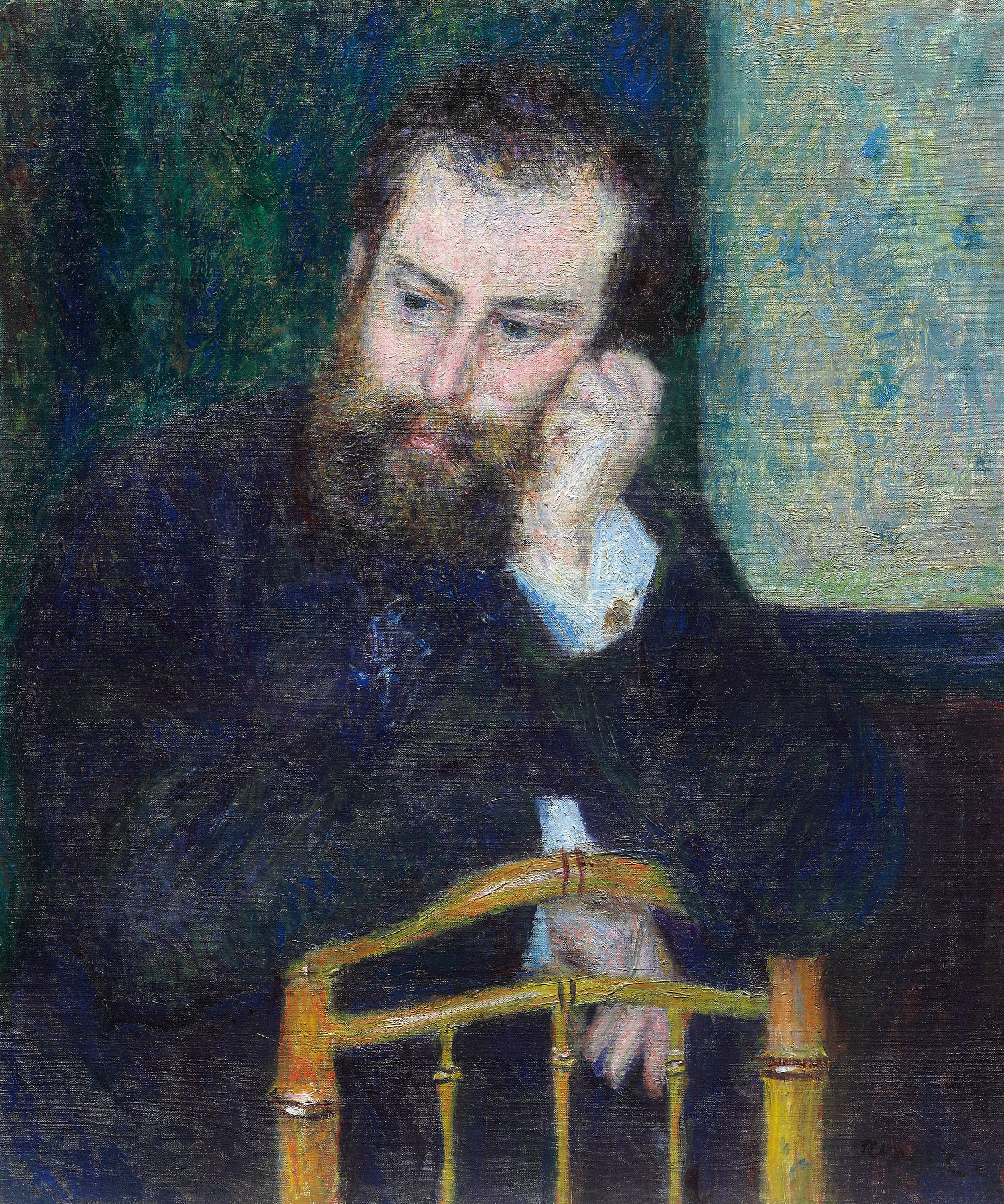 Reproduction du tableau « Portrait d'Alfred Sisley - Pierre-Auguste Renoir » par Alpha Reproduction en peinture à l’huile