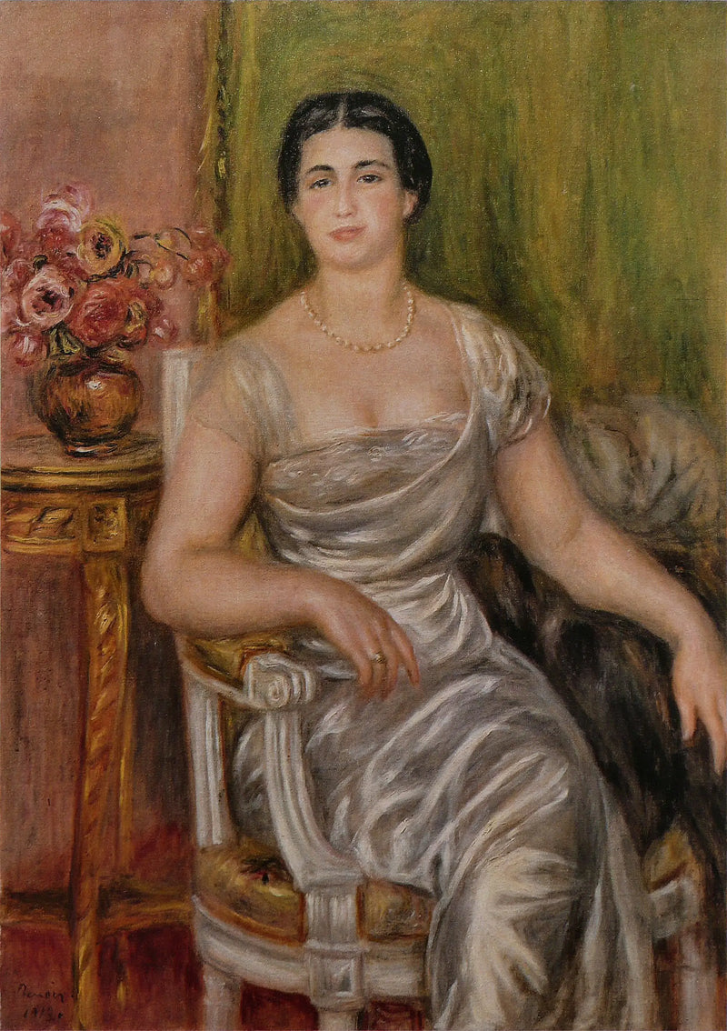 Porträtt av poeten Alice Vallières-Merzbach - Pierre-Auguste Renoir