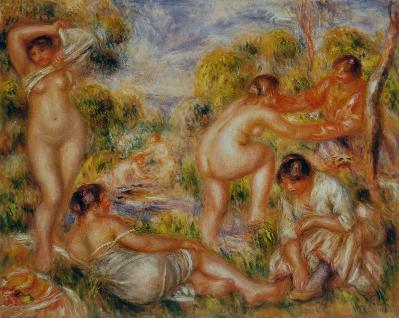 Badande kvinnor - Pierre-Auguste Renoir