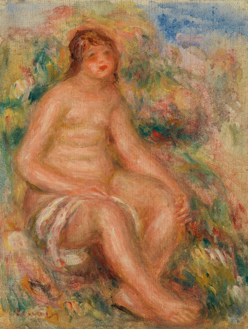 Badande kvinna - Pierre-Auguste Renoir