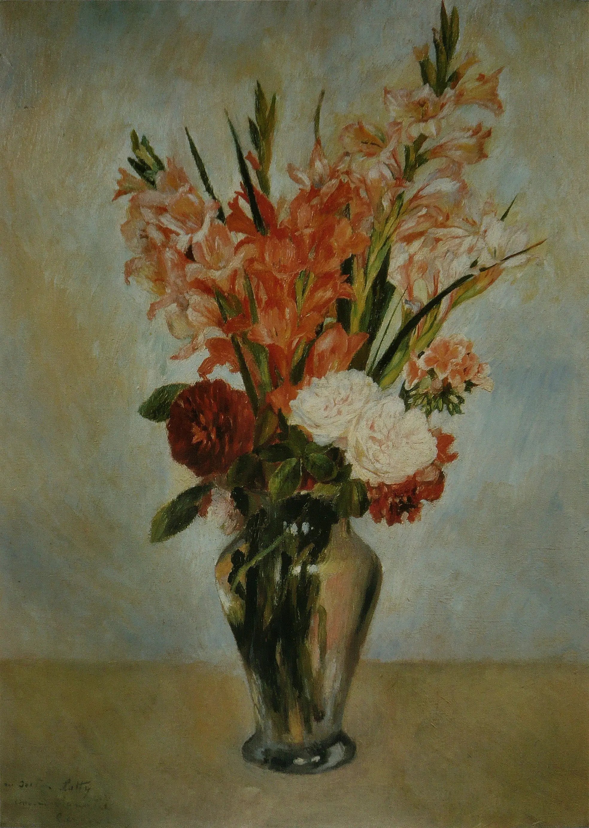 Reproduction du tableau « Glaïeuls - Pierre-Auguste Renoir » par Alpha Reproduction en peinture à l’huile