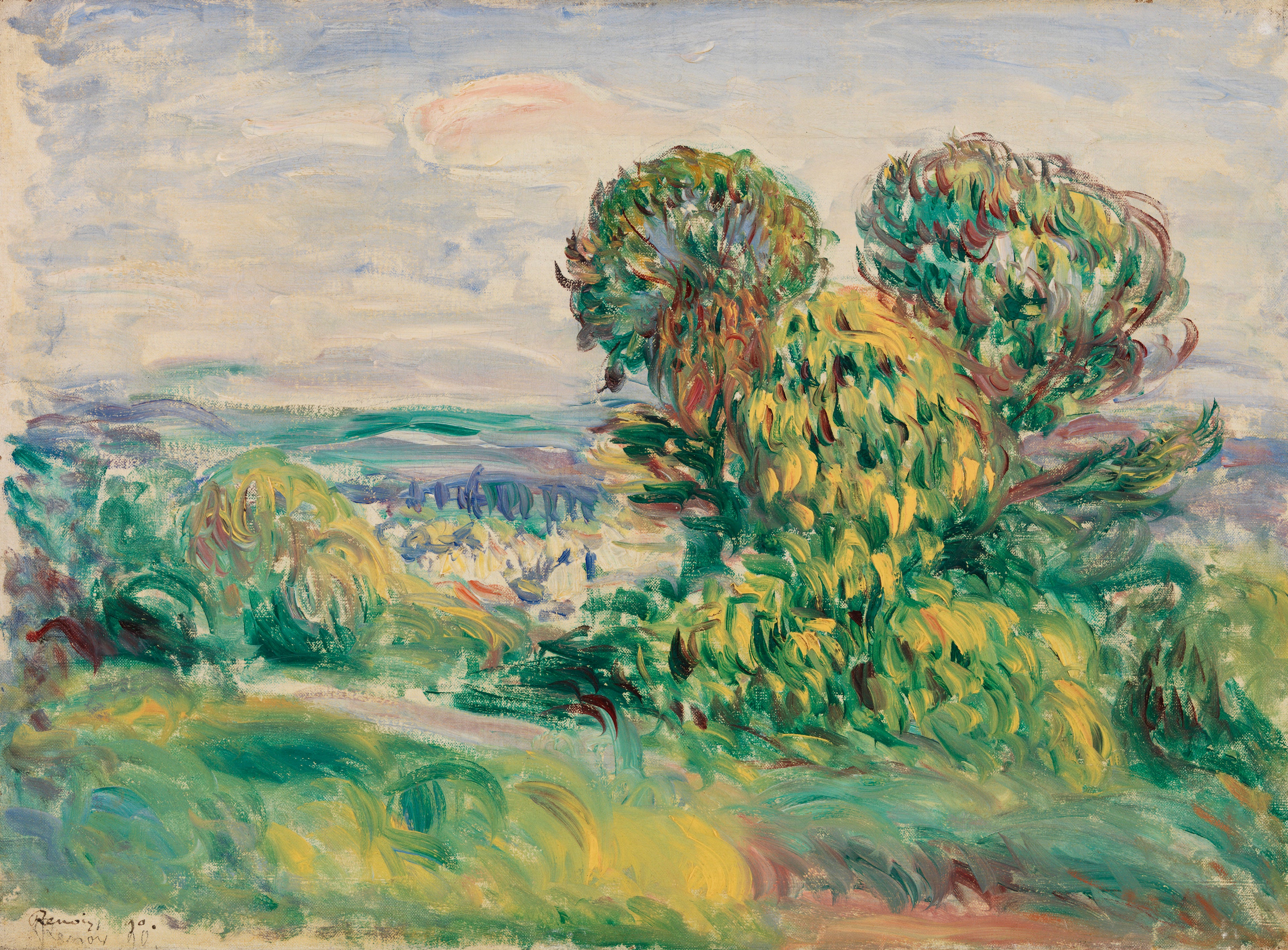 Reproduction du tableau « Paysage - Pierre-Auguste Renoir » par Alpha Reproduction en peinture à l’huile