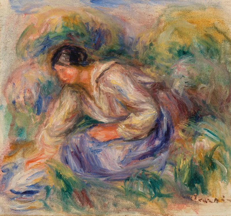 Kvinna i blå kjol - Pierre-Auguste Renoir