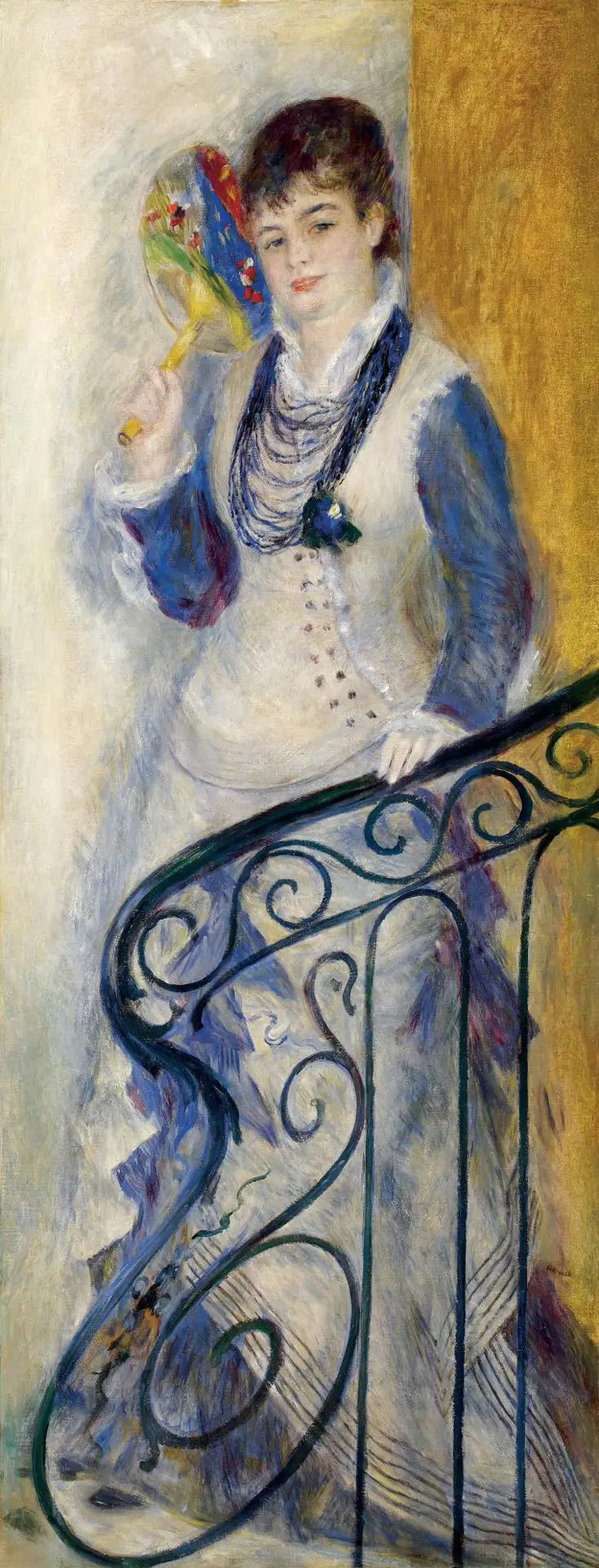 Kvinna på en trappa - Pierre-Auguste Renoir