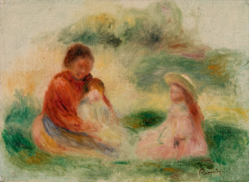 Ung Familj (Den unga familjen) - Pierre-Auguste Renoir