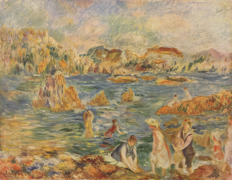 På stranden i Guernsey - Pierre-Auguste Renoir