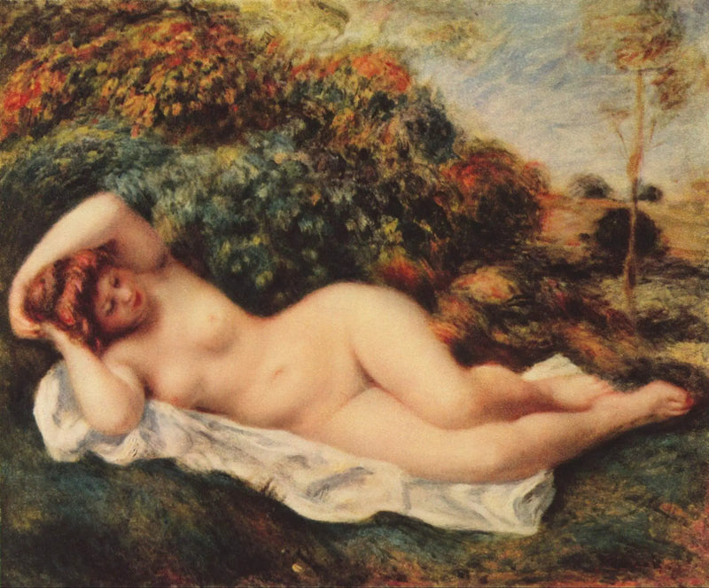 Liggande badande - Pierre-Auguste Renoir