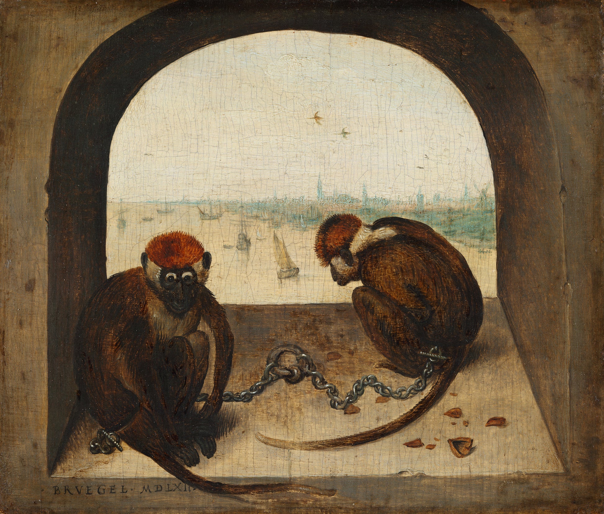 Två apor - Pieter Brueghel den äldre