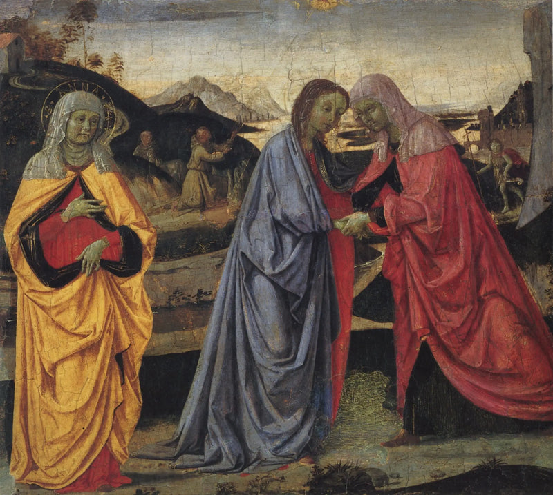Jungfru Marias besök med heliga Anna - Pietro Perugino