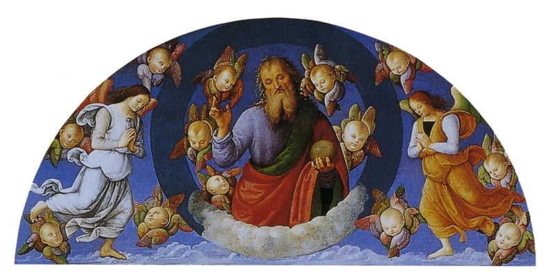 Gud Fader välsignande bland änglarna - Pietro Perugino