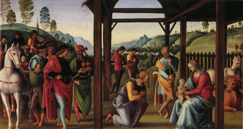De vise männens tillbedjan - Pietro Perugino