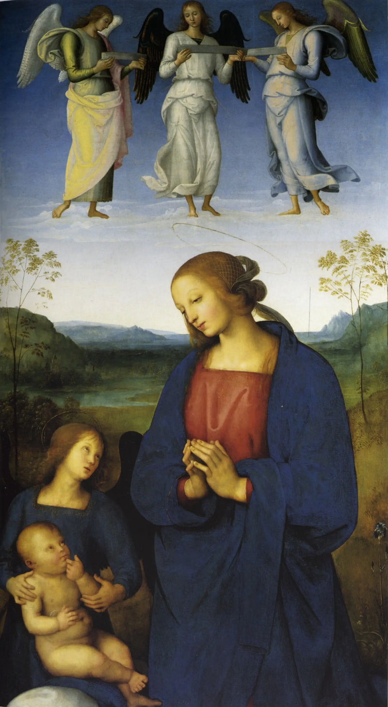 Madonna med barnet och änglar - Pietro Perugino