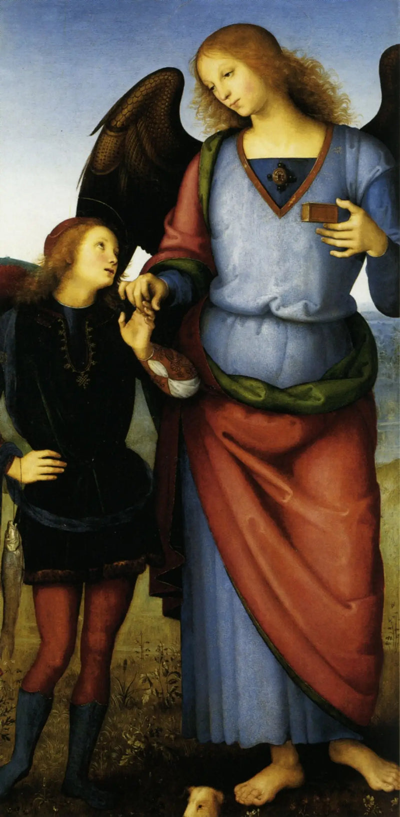 Arkanängeln Raphael och Tobias - Pietro Perugino