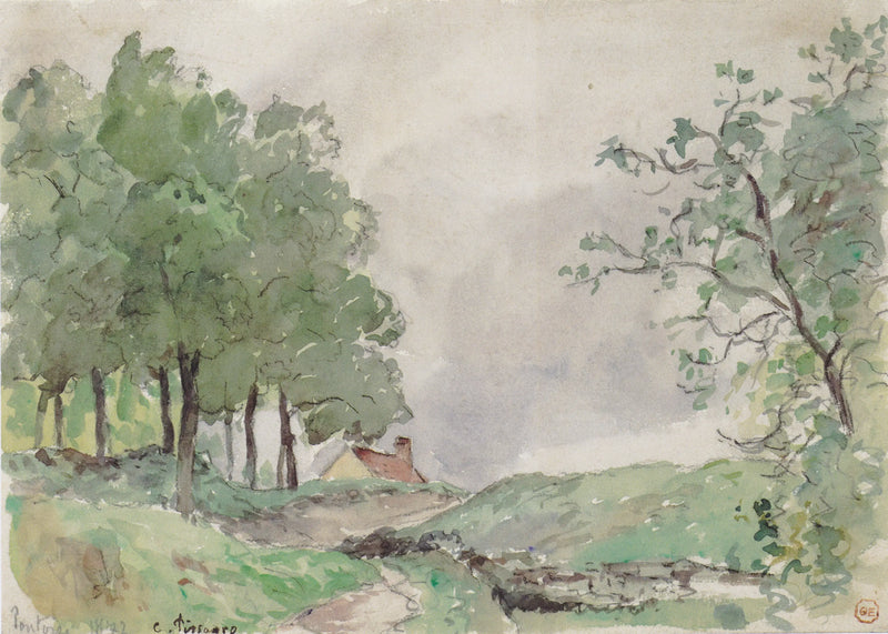 Landskap i Pontoise - Camille Pissarro
