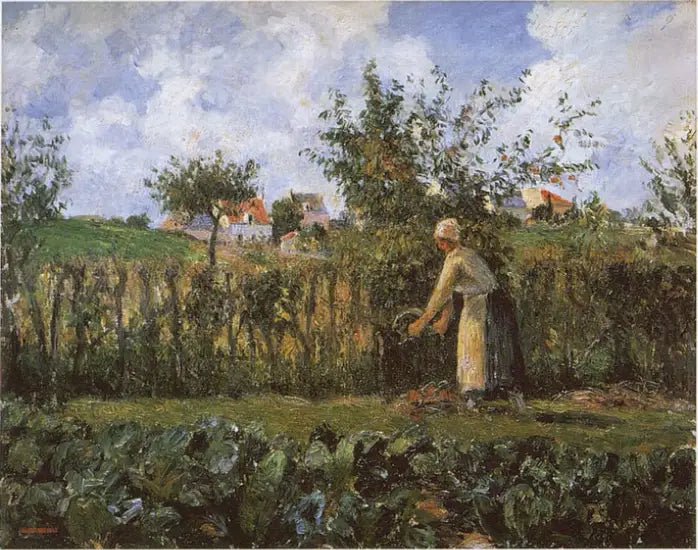 I köksträdgården - Camille Pissarro