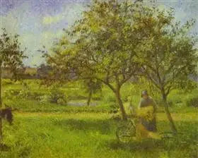 Skottkärran, bedjande - Camille Pissarro