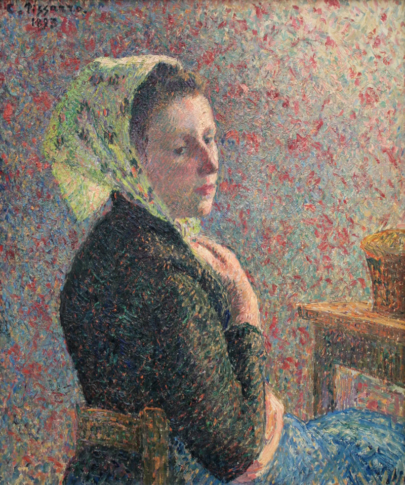 Kvinna med grön sjal - Camille Pissarro