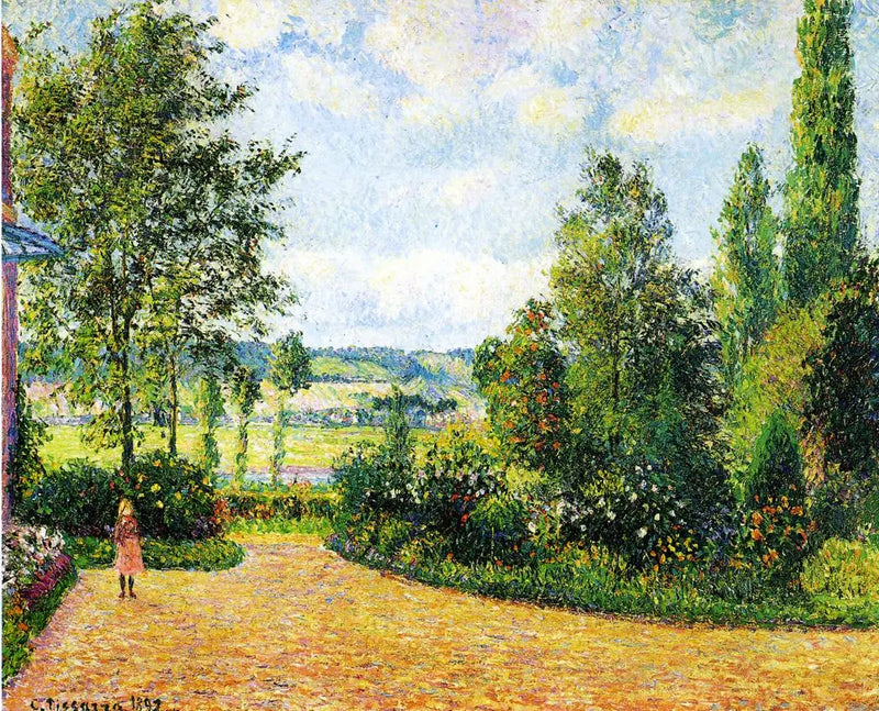 Octave Mirbeaus trädgård, terrassen, Les Damps - Camille Pissarro