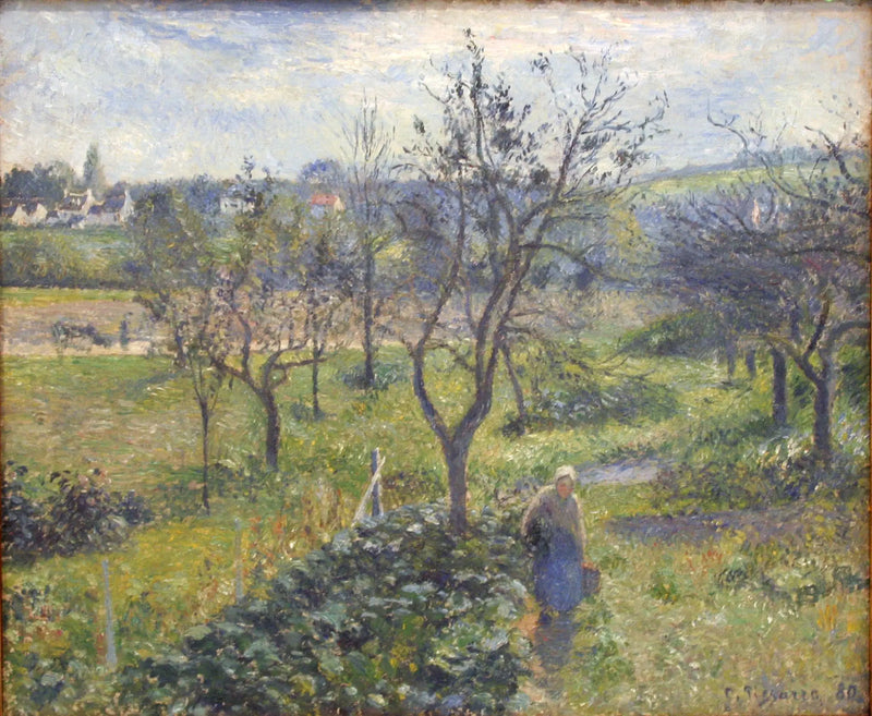 Valhermeils trädgårdar, Auvers-sur-Oise - Camille Pissarro