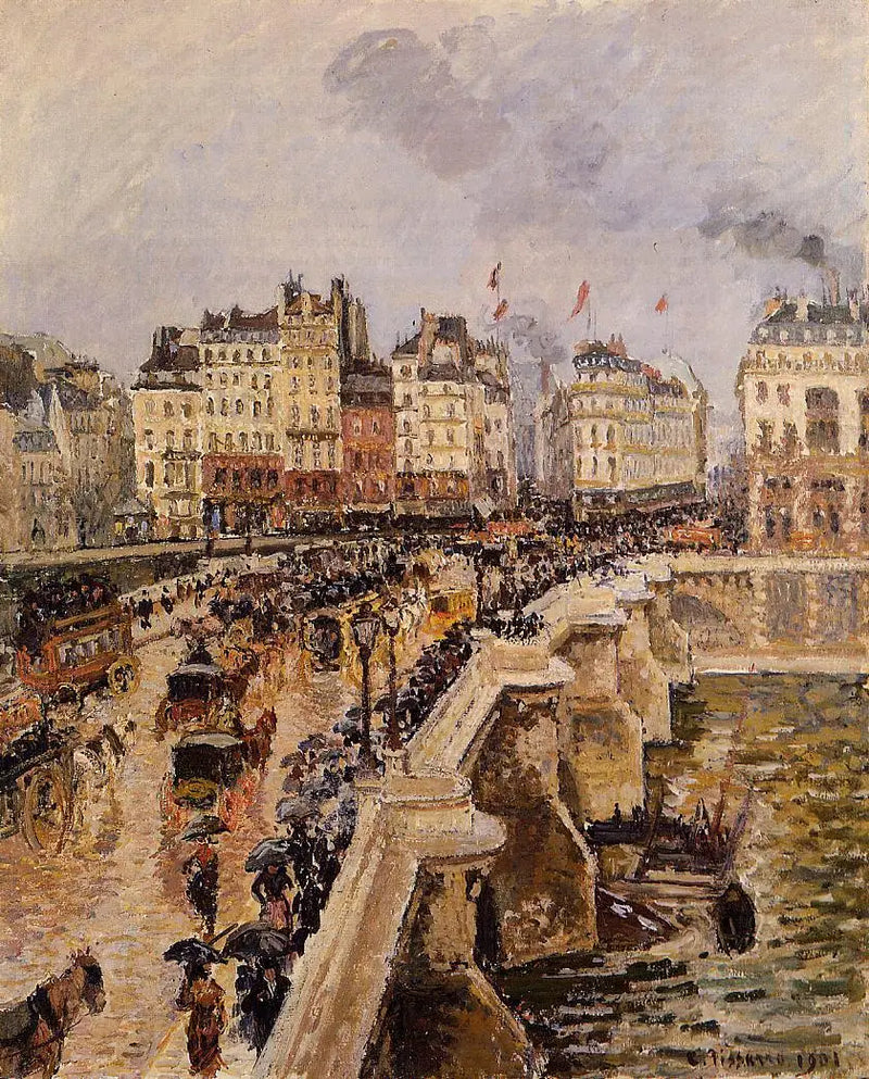 Pont Neuf, Regnig eftermiddag (Första säsongen) - Camille Pissarro