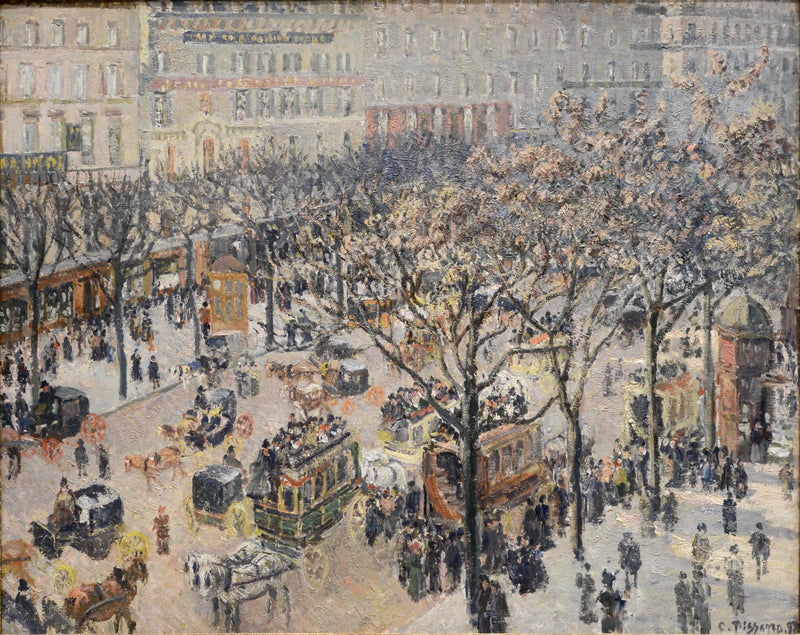 Boulevard des Italiens, Morgon, Sol - Camille Pissarro