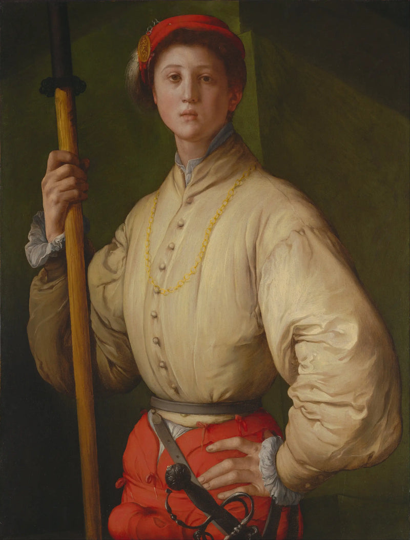 Porträtt av en hallebardist - Pontormo