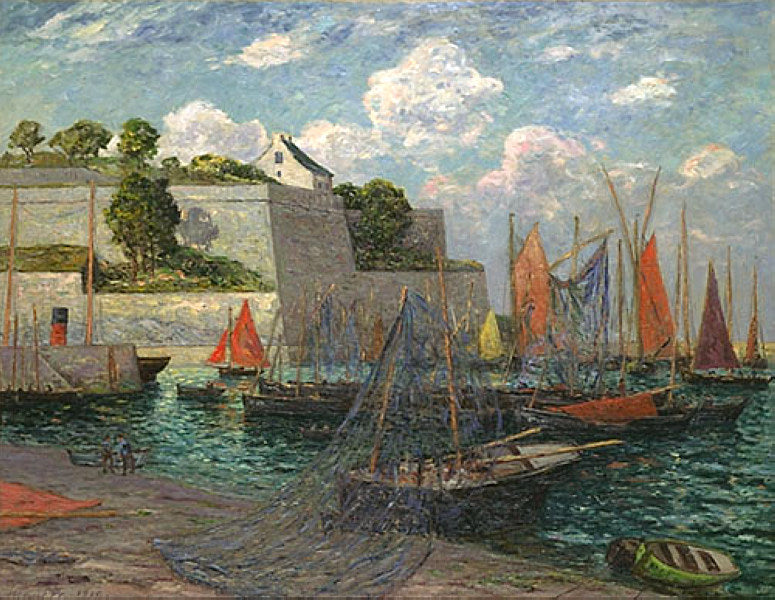Belle-Île hamn och slott - Maxime Maufra