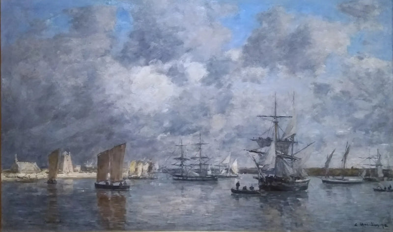Hamnen i Camaret - Eugène Boudin