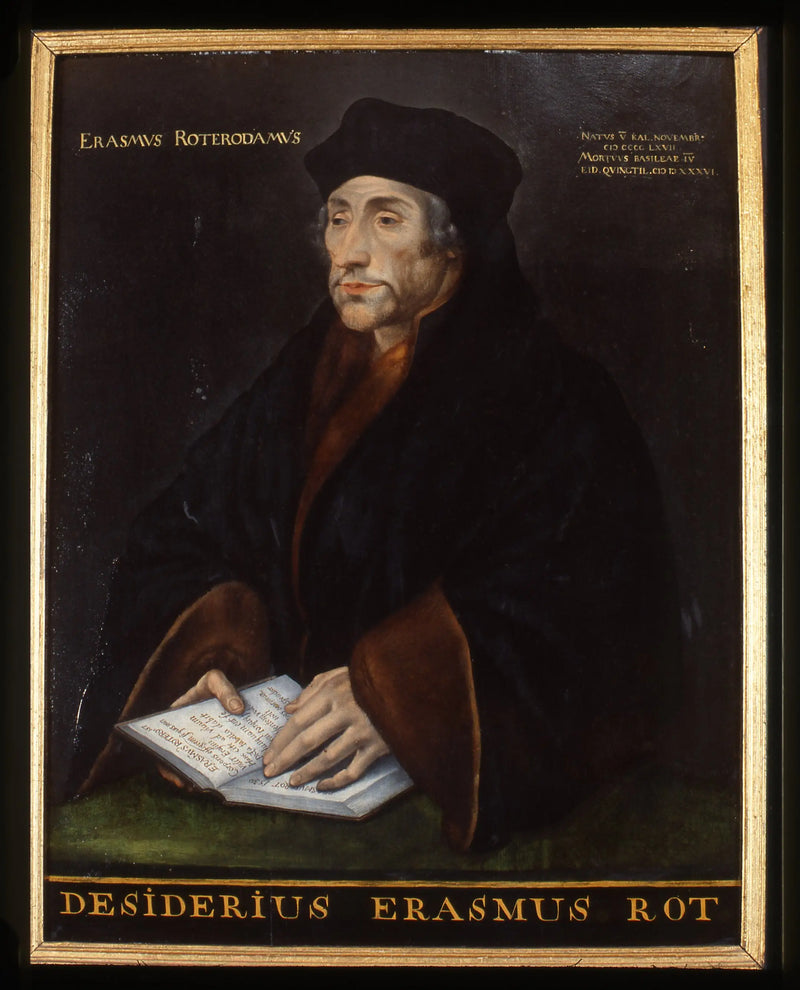 Porträtt av Desiderius Erasmus, humanist - Hans Holbein den yngre