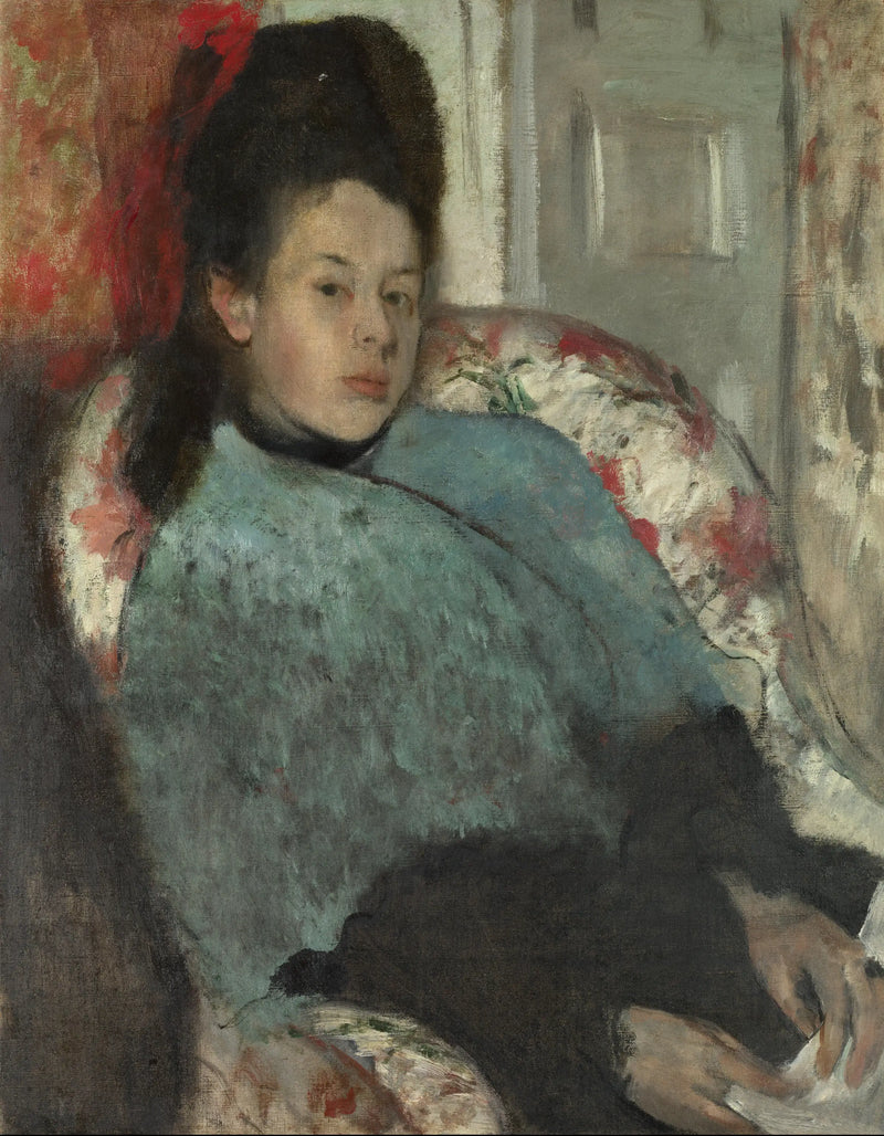 Porträtt av Elena Carafa - Edgar Degas