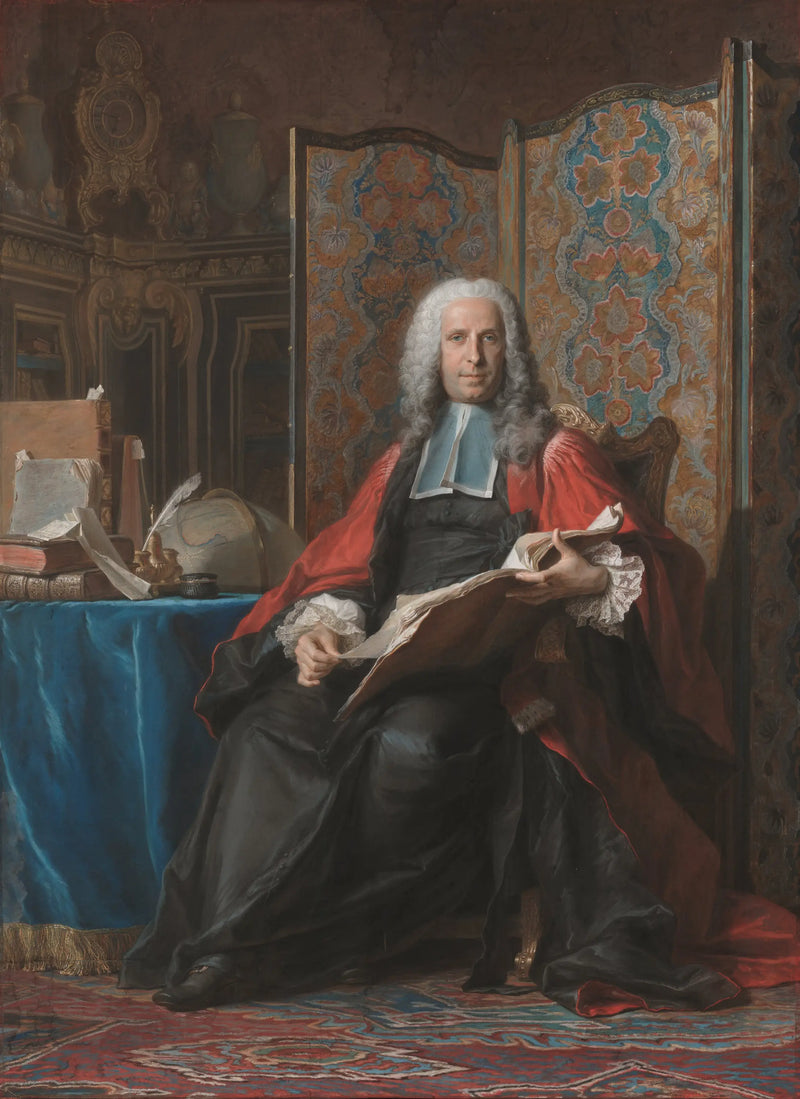 Porträtt av Gabriel Bernard de Rieux - Maurice-Quentin de La Tour