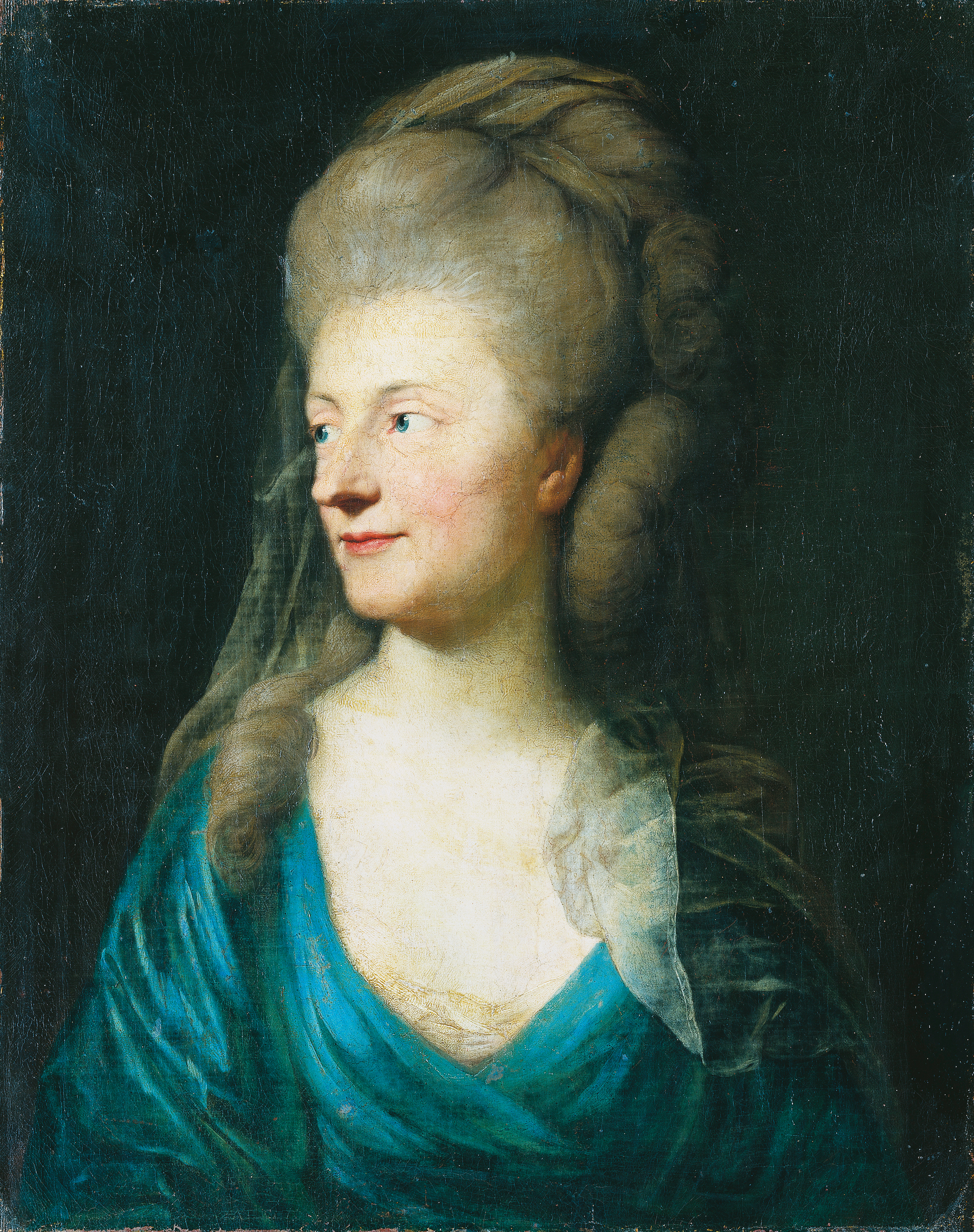 Portrait de Johanna Henriette Louise Comtesse de Bestucheff-Rumin, née von Carlowitz (1717-1787) (?) - Anton Graff