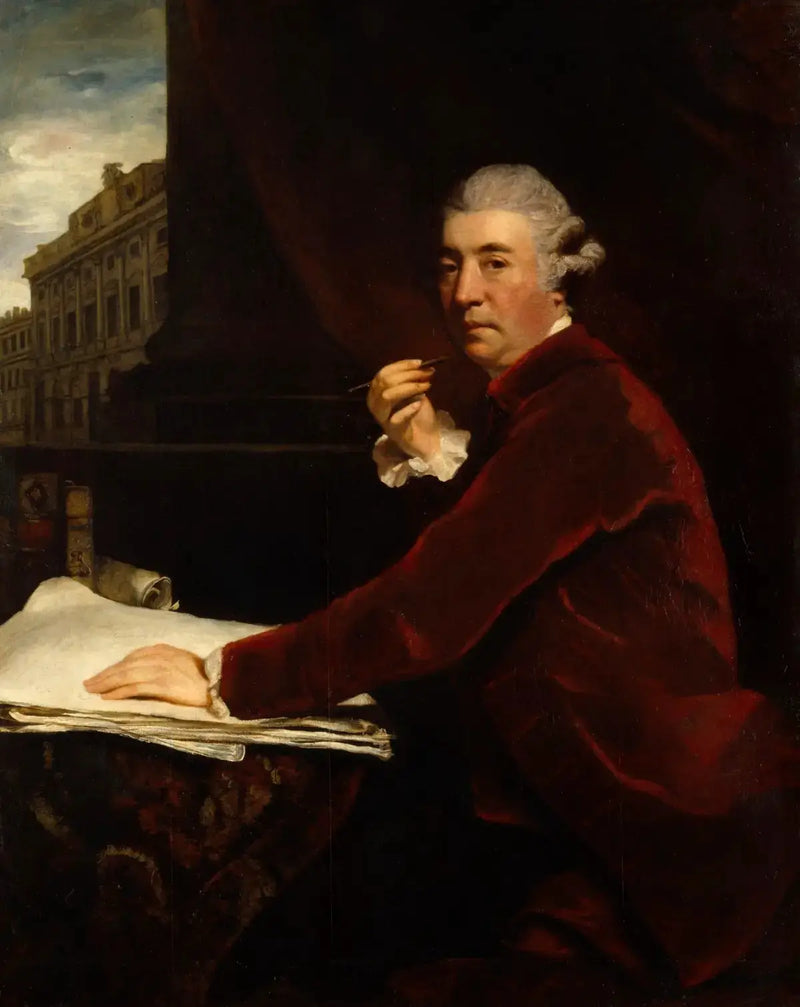 Porträtt av Sir William Chambers - Joshua Reynolds