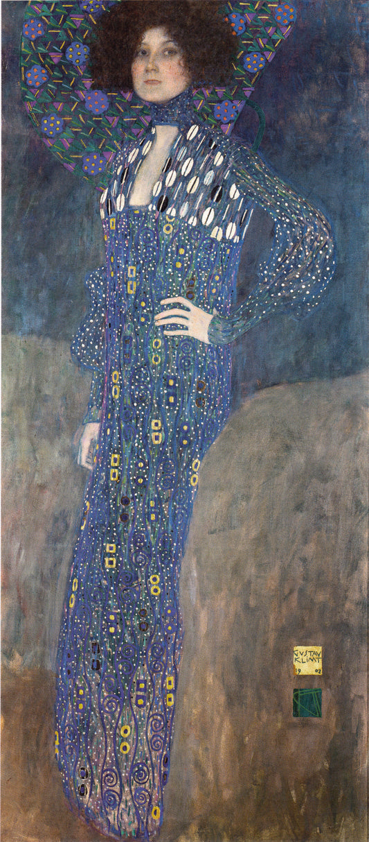 💙 Porträtt av Emilie Flöge – Gustav Klimt (1902)