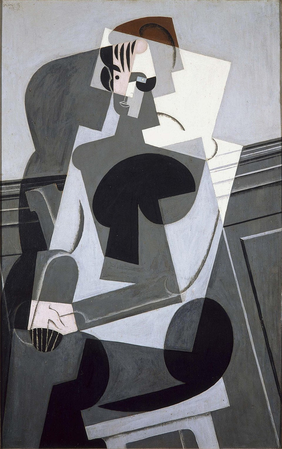 Stillleben med fruktskål och mandolin - Juan Gris