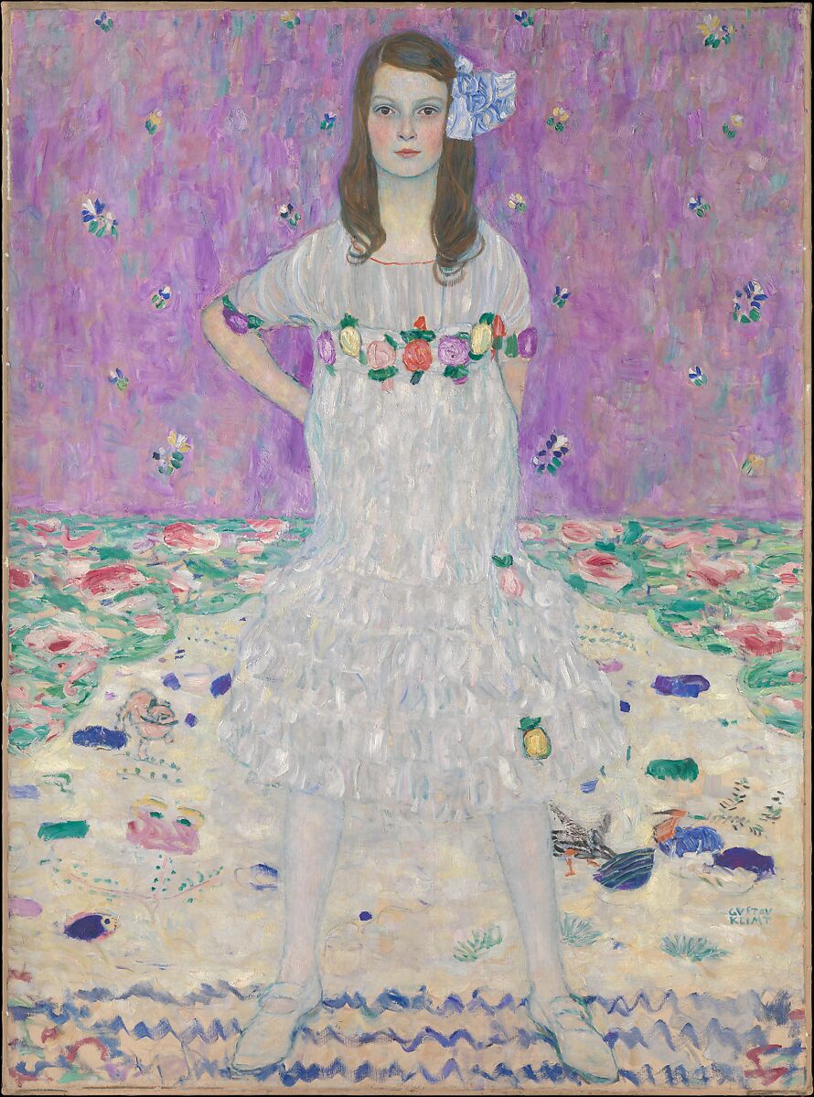 🌸👧 Porträtt av Mäda Primavesi – Gustav Klimt (1912–1913)
