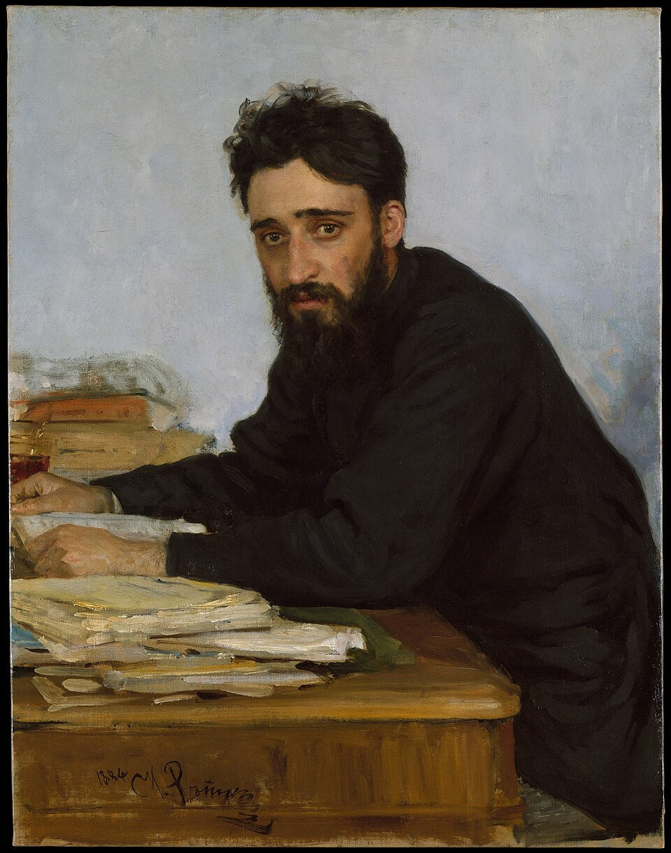 Porträtt av författaren Vsevolod M. Garshin (1855-1888) - Ilya Repin