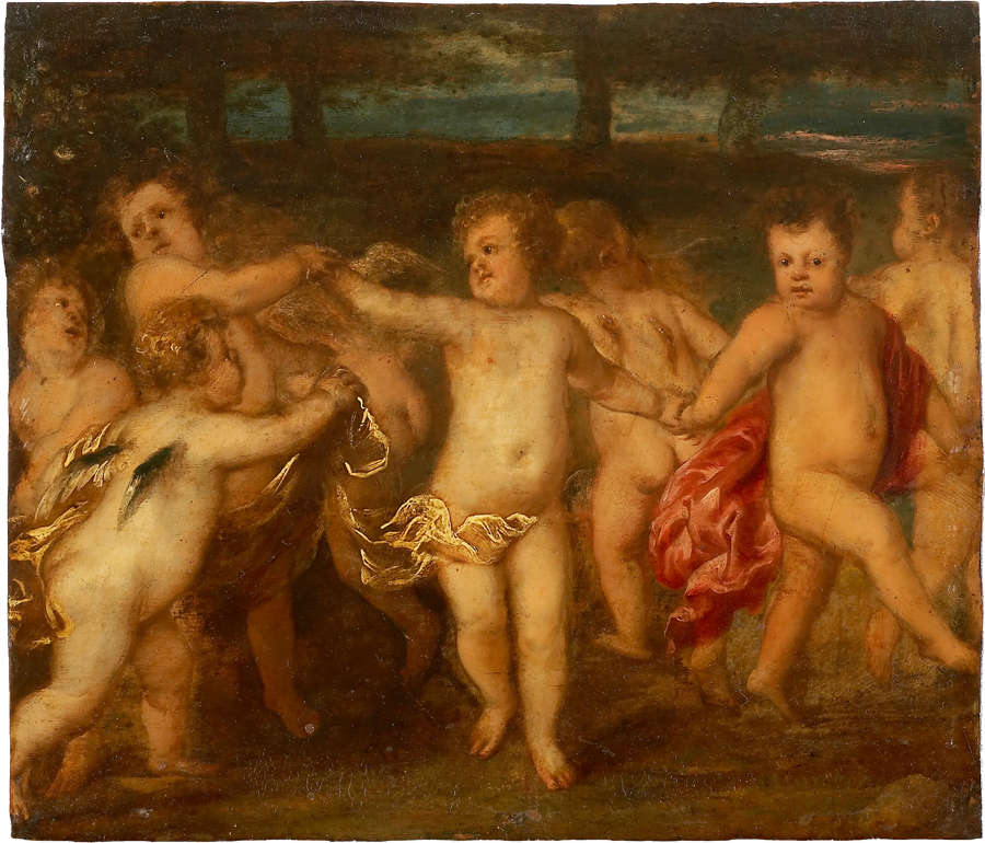 Putti som gör en rondell - Antoine van Dyck