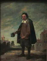 Le Queteur med en rattle i handen - David Teniers den yngre