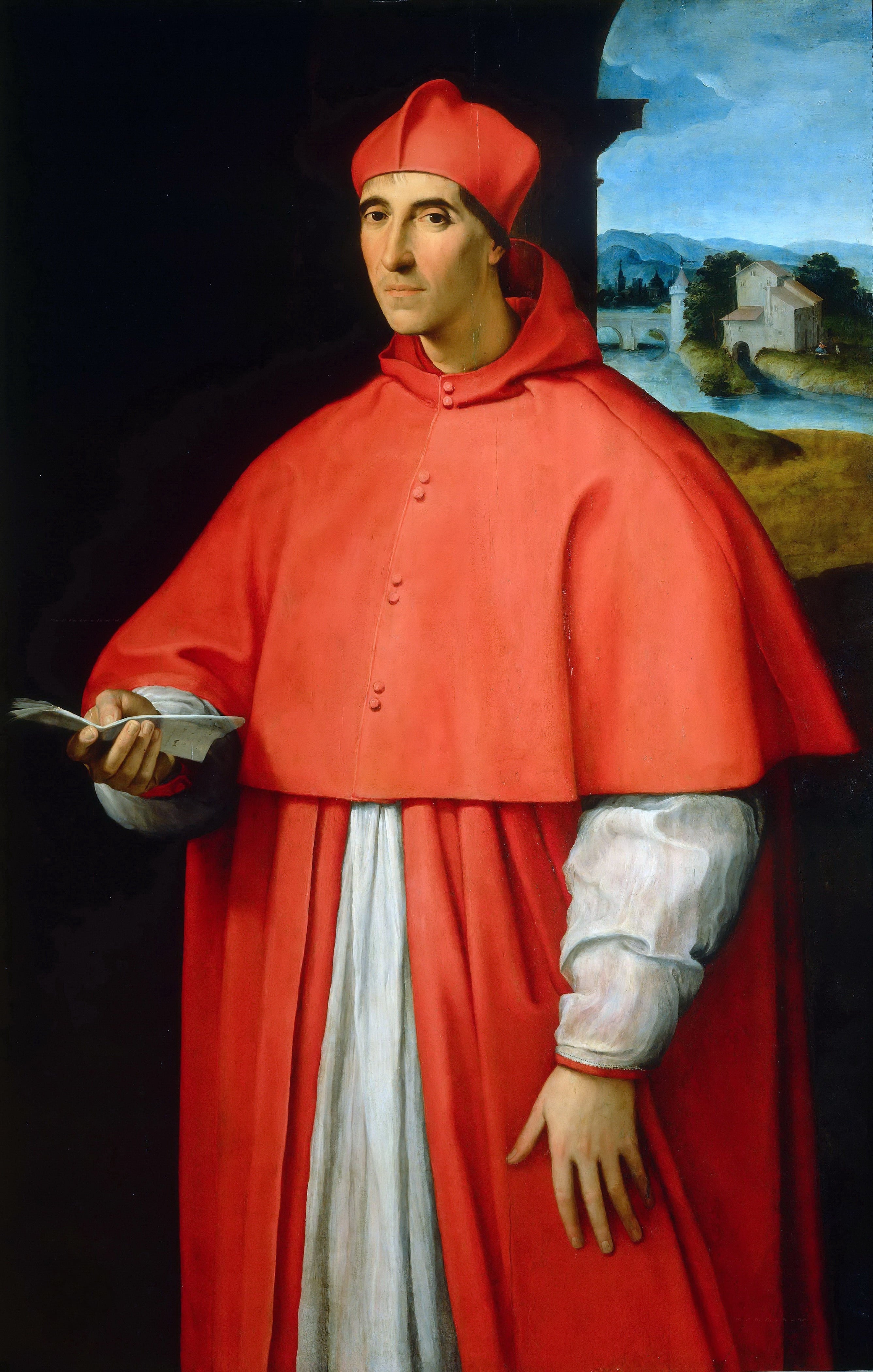 Reproduction du tableau « Portrait du cardinal Alessandro Farnèse - Raphaël Sanzio » par Alpha Reproduction en peinture à l’huile