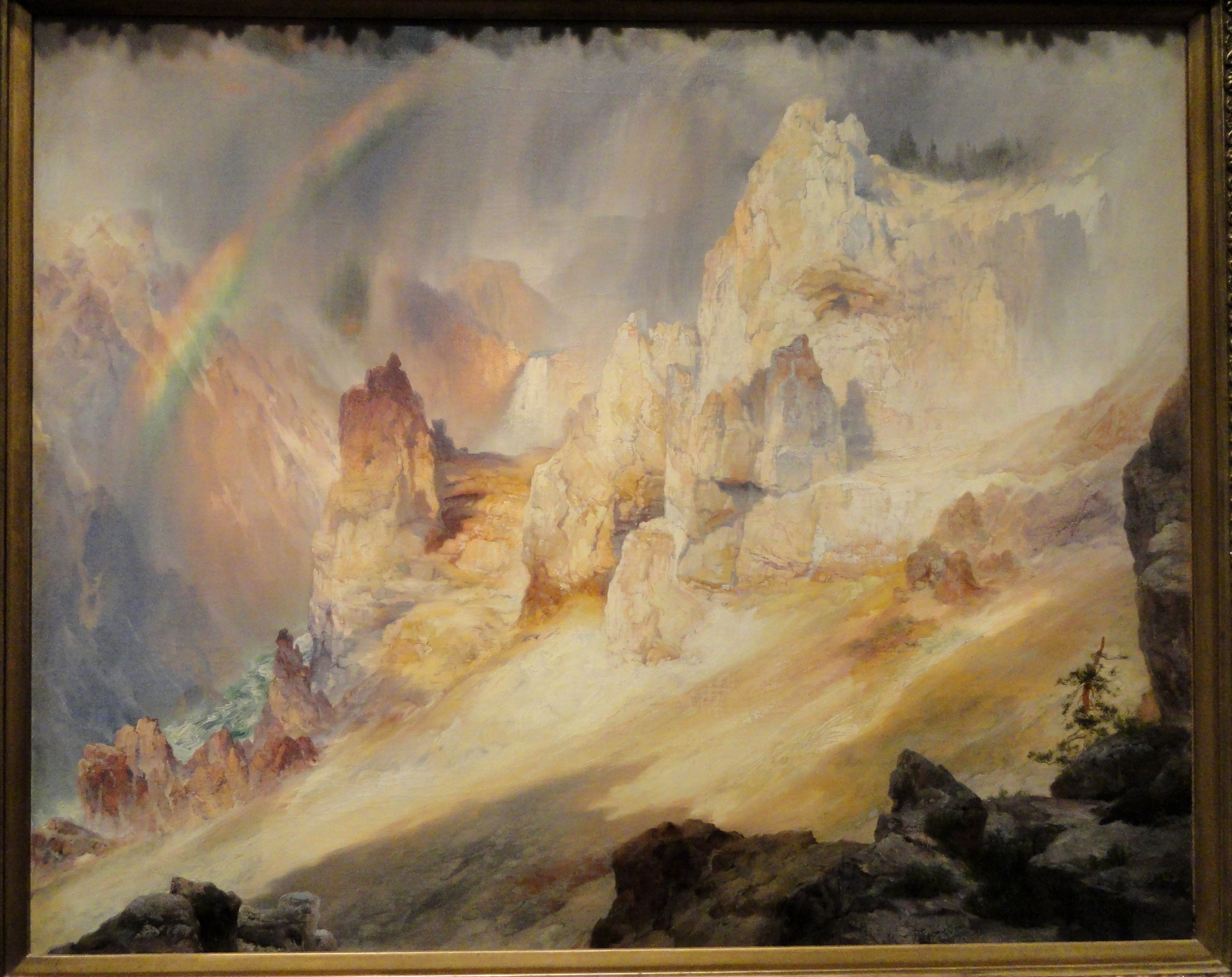 Arc-en-ciel sur le Grand Canyon de Yellowstone - Thomas Moran