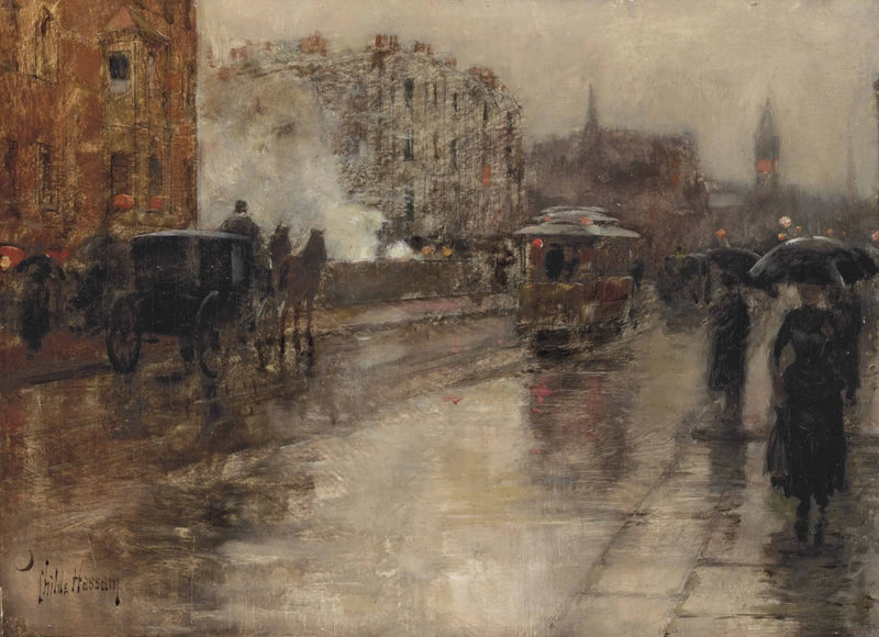 Regnig dag, Boston - Childe Hassam