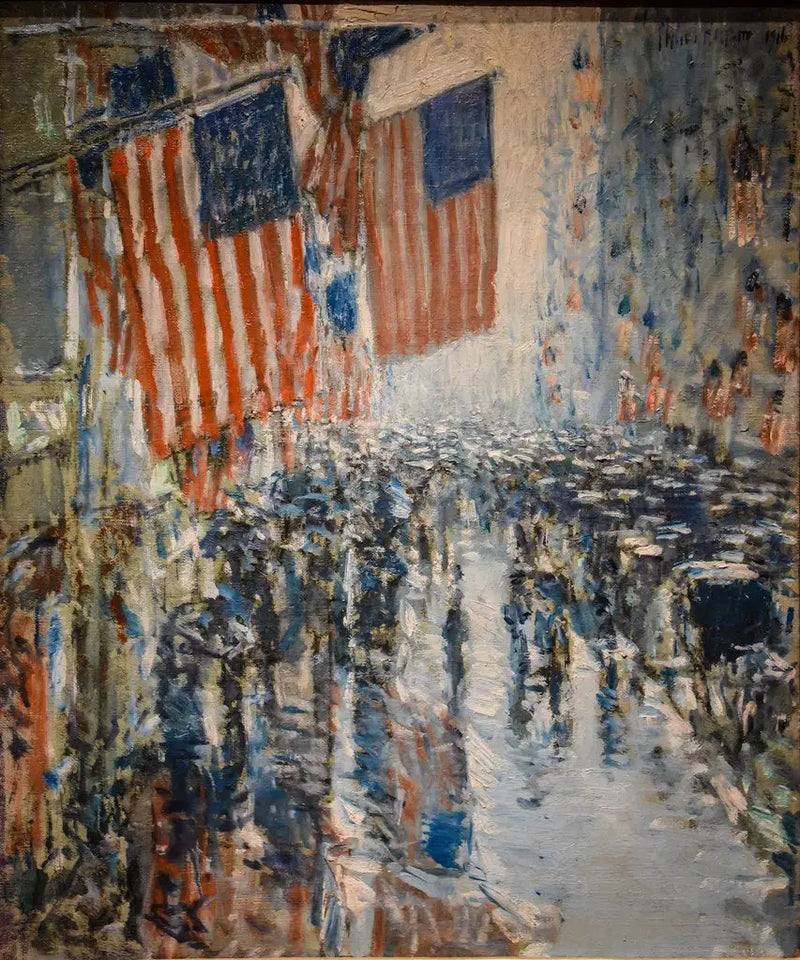 Regnig dag, Fifth Avenue - Childe Hassam